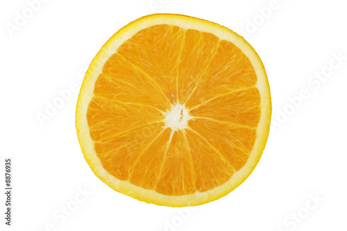Cross section of a fresh orange