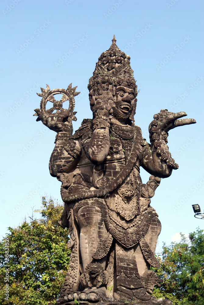 Monument Vishnu on the square in Denpasar, Bali