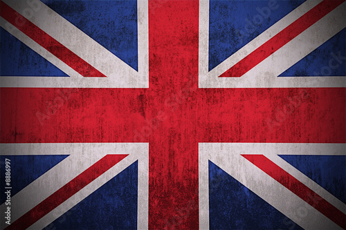 Weathered Flag Of United Kingdom, fabric textured #8886997