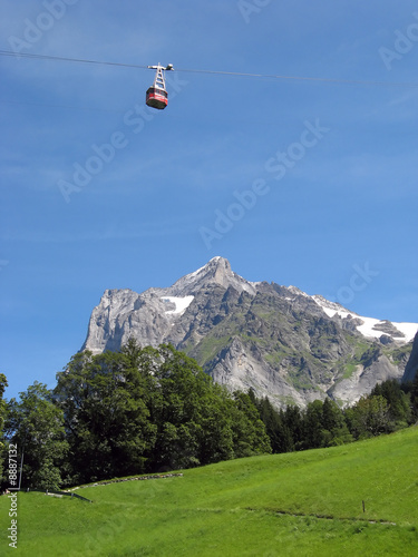 Cable car in Grindelwald (Bern, Switzerland)