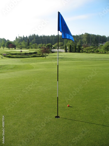 beside the hole
