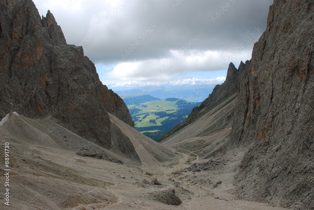 Langkofelscharte Gröden, Dolomiten
