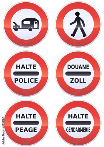 Panneaux d'interdiction métal (détouré)