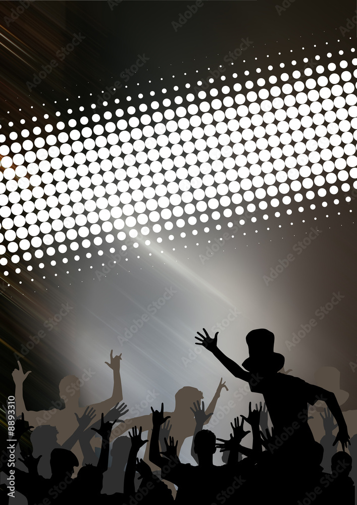 Fototapeta premium Happy people having fun at discotheque