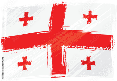 Grunge Georgia flag