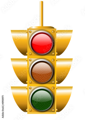 Vector of a Red Stop Light