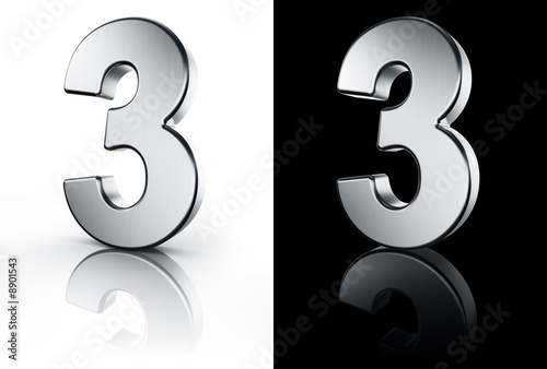 3d rendering of the number ...