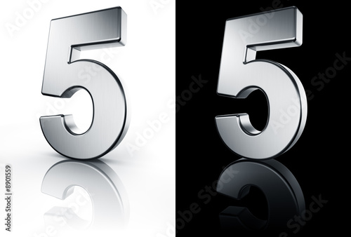 3d rendering of the number ...
