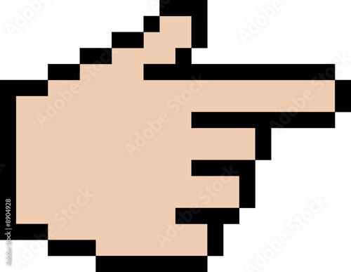 Pointing Web cursor graphic, editable vector EPS