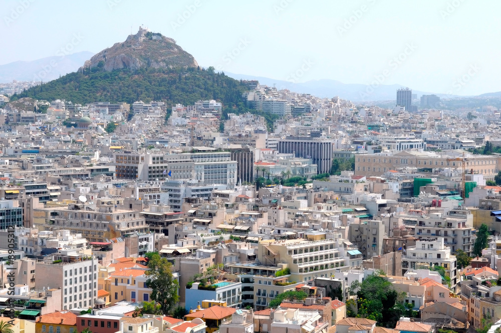 the view of Athens, Greece