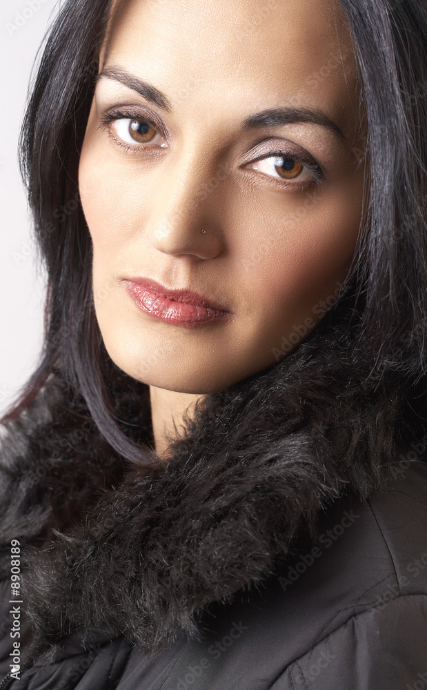 Portrait of a beautiful mature brunette woman