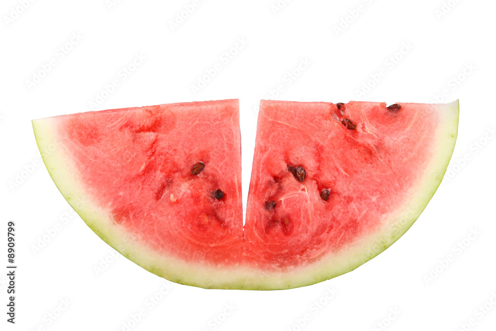 watermelon pieces isolated on white background watermelon pieces isolated on white background