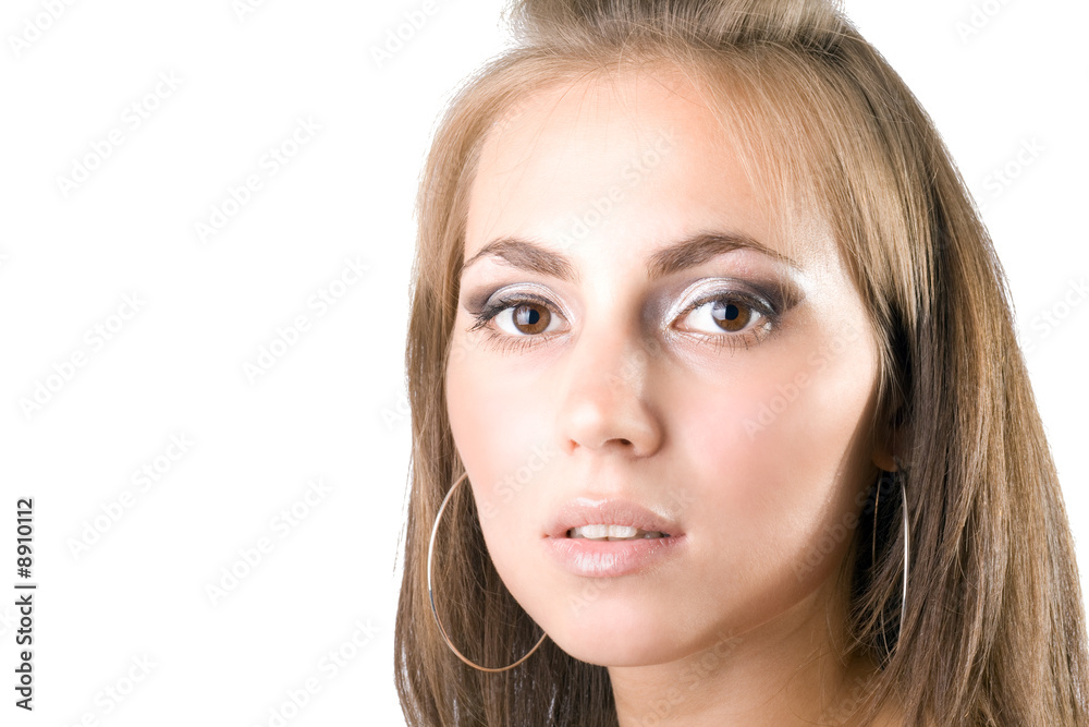 portrait of the young beauty woman. Isolated on white 2 portrait of the young beauty woman. Isolated on white 2