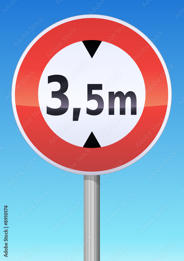 Accès interdit aux véhicules suivant la hauteur Accès interdit aux véhicules suivant la hauteur