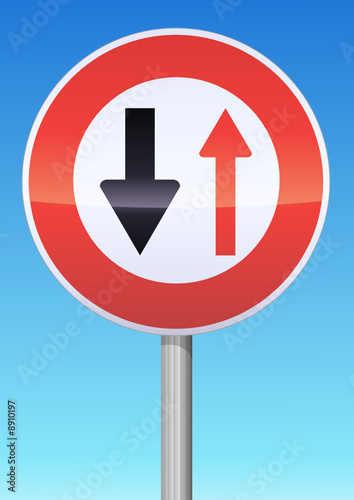 Cédez le passage à la circulation en face