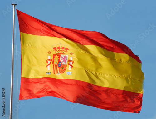 View of a Spanish flag