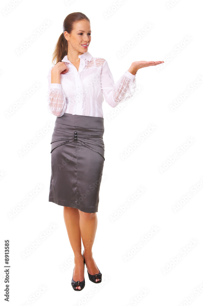 Portrait of beautiful business woman isolated on white Portrait of beautiful business woman isolated on white