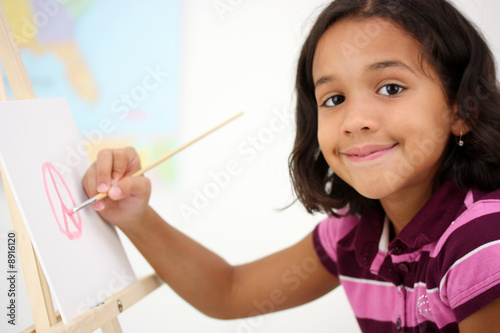 Art Student In A Classroom ...
