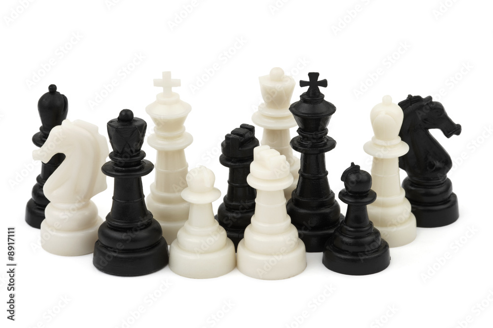 Chess pieces isolated on white background Chess pieces isolated on white background