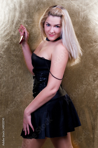 The blonde on a gold background