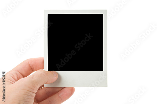 Blank instant photo isolate on a white