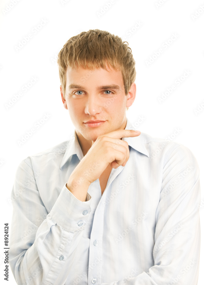 Handsome young man isolated on white background Handsome young man isolated on white background