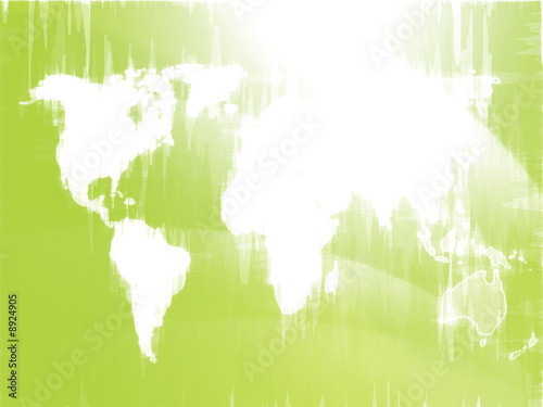 Map of the world illustration  glowing outline gradient colors