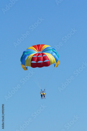 Sports activity double parasailing two people
