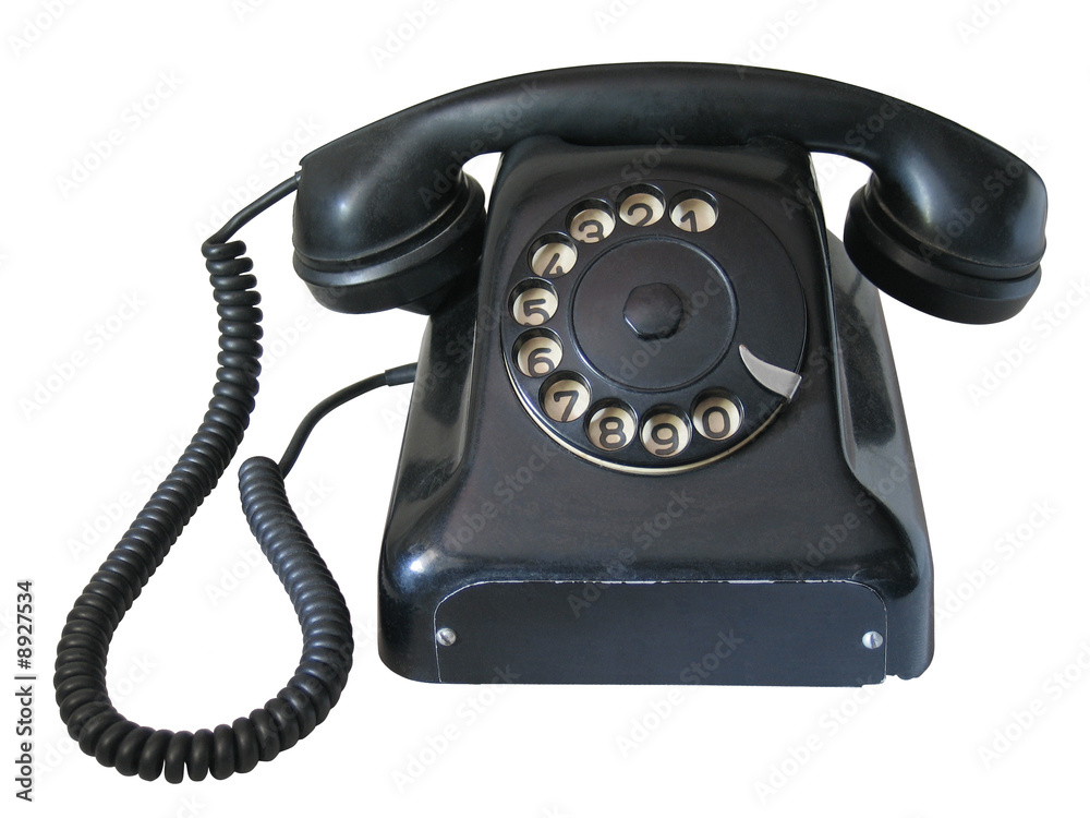 Old phone isolated Old phone isolated
