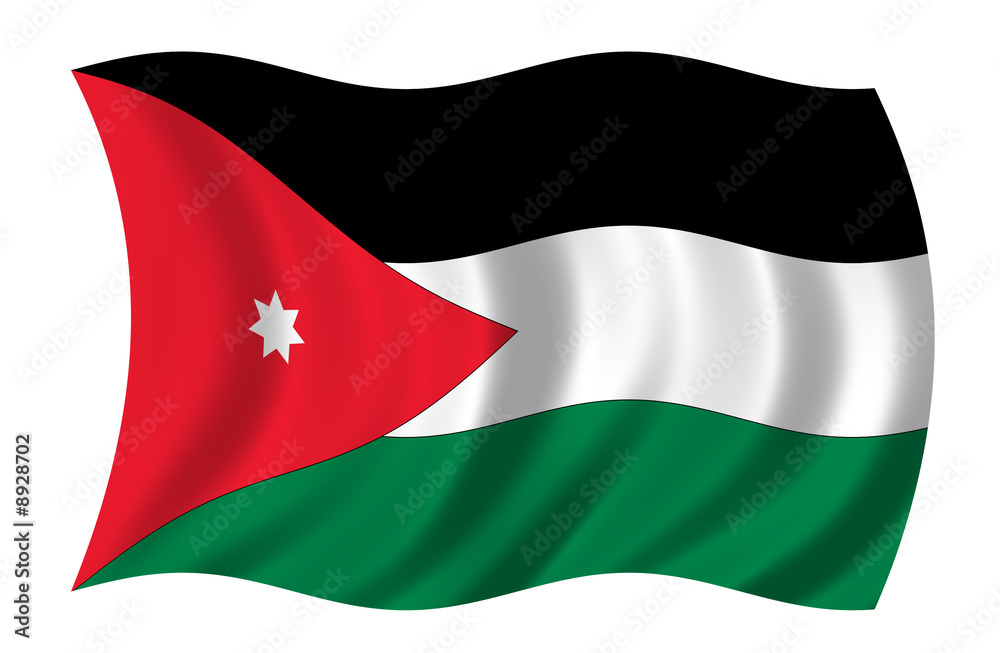 Fototapeta premium Jordanien Fahne