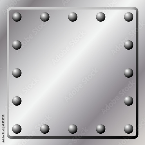 Metal Background with Rivets