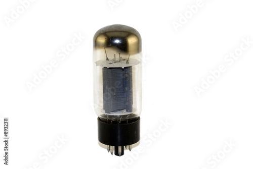 Antique Vacuum Tube Isolated on a White Background