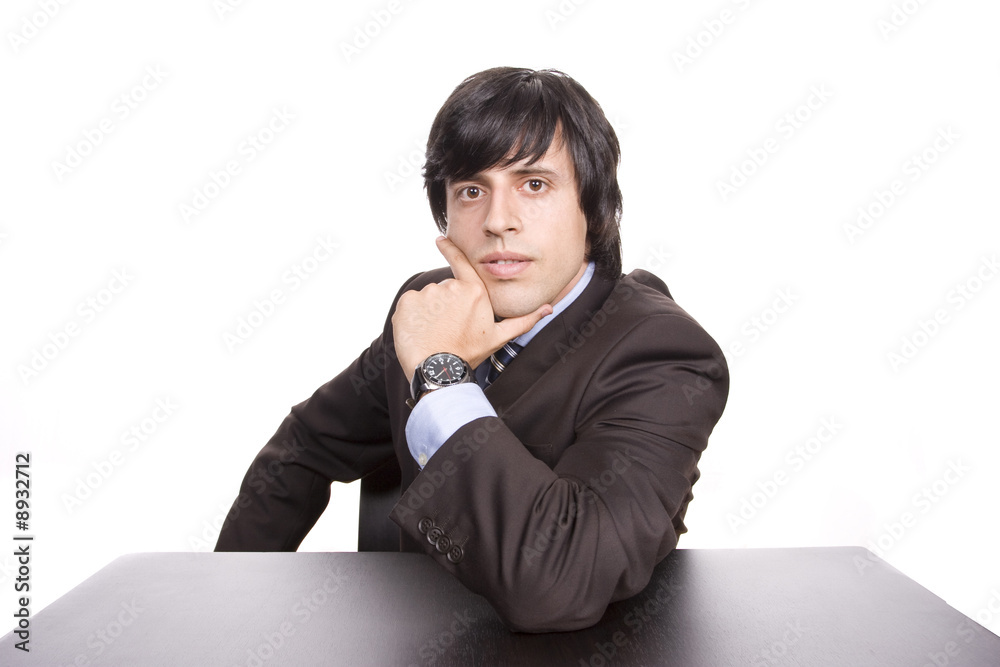 Young Businessman posing, isolated in white background Young Businessman posing, isolated in white background