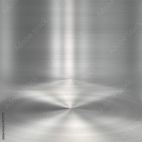 Brushed metal plate