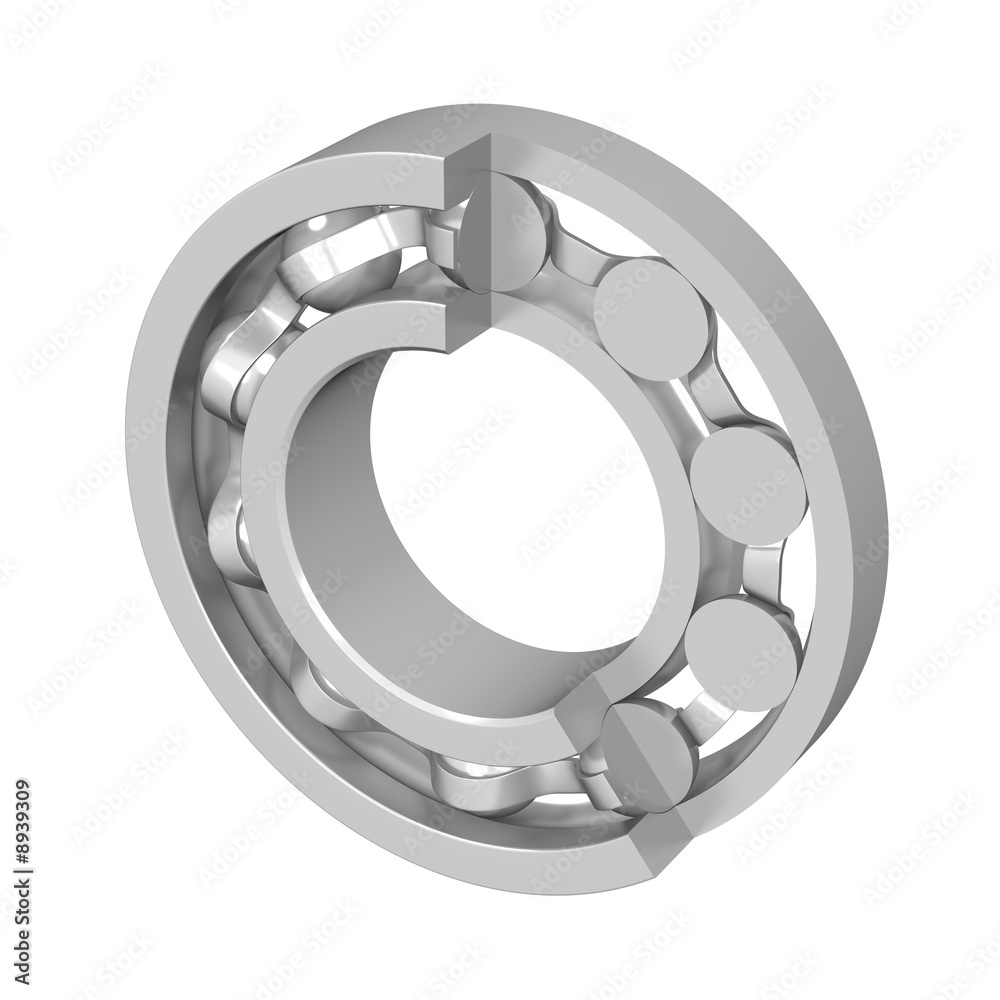 The disassembled ball bearing The disassembled ball bearing