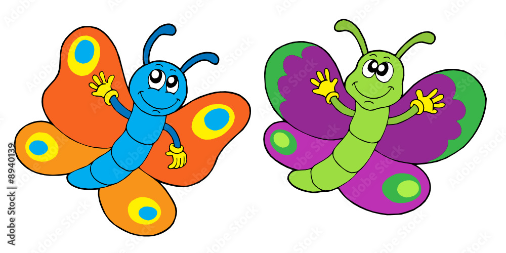 Pair of funny butterflies Pair of funny butterflies