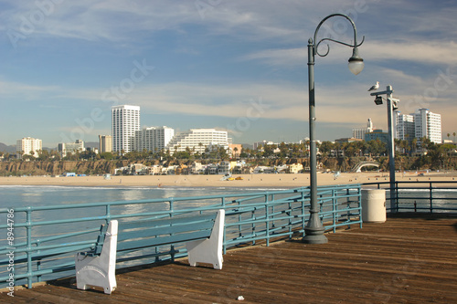 Santa Monica Beach view from the Pier photo