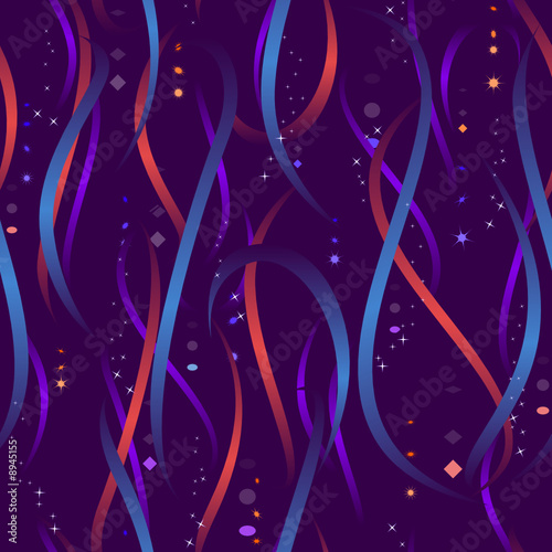 streamer and confetti background