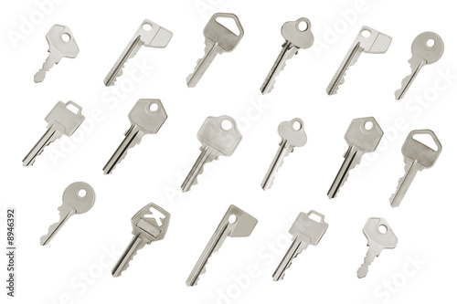 Keys on Isolated White Background