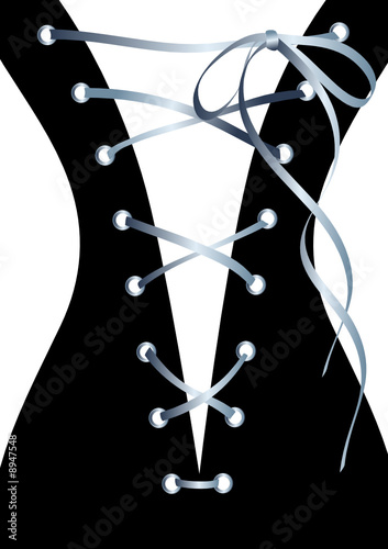 vector illustration of corset photo
