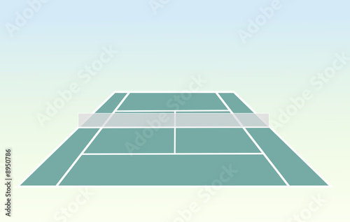 Terrain de tennis dur