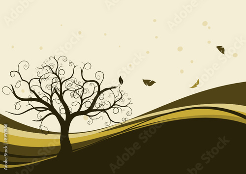 vecteur série - arbre en automne