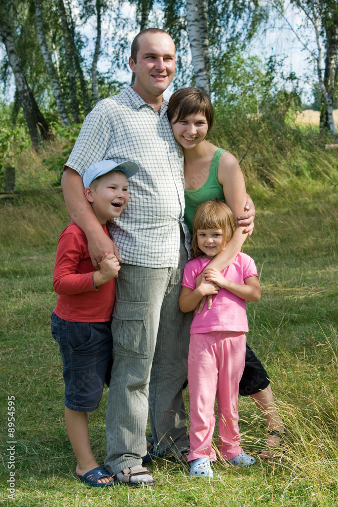 happy family spending time together on a summer day happy family spending time together on a summer day