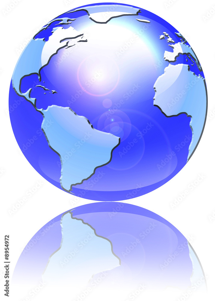 Naklejka premium planet earth on a solid white background