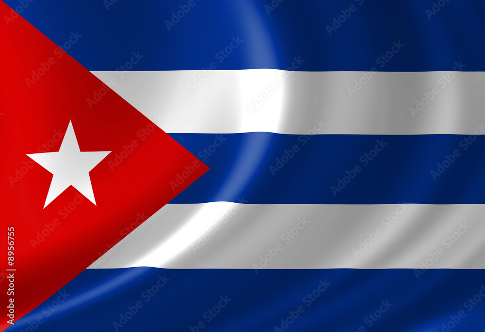 Cuban flag waving in the wind Cuban flag waving in the wind