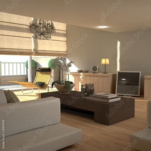 Elegant beige interior (sunny)