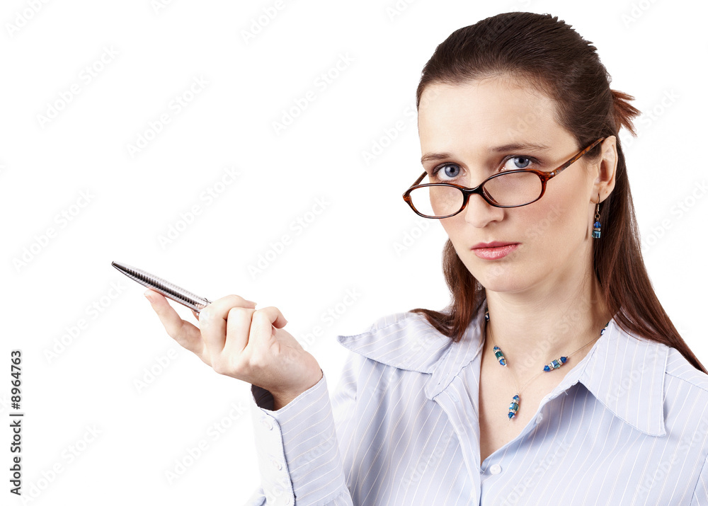 Beautiful brunette businesswoman wearing office clothes Beautiful brunette businesswoman wearing office clothes