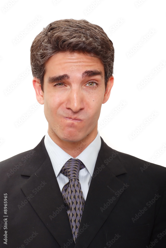 Businessman with silly facial expression Businessman with silly facial expression