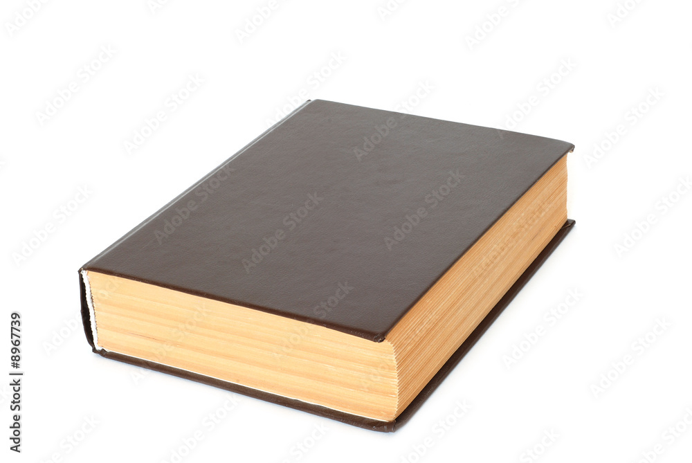 Old brown book isolated on a white background Old brown book isolated on a white background