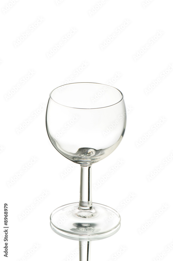 Wine glass isolated on the white background